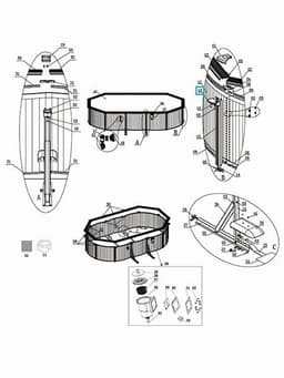 Pièces Détachées Protection structure pour piscine hors sol Hydrium Bestway® - jonction Bestway 2