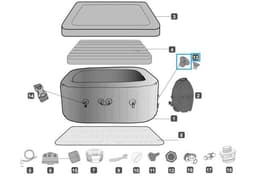Pièces détachées Spas gonflables Valve d'air pour spa et Paddle Bestway 4