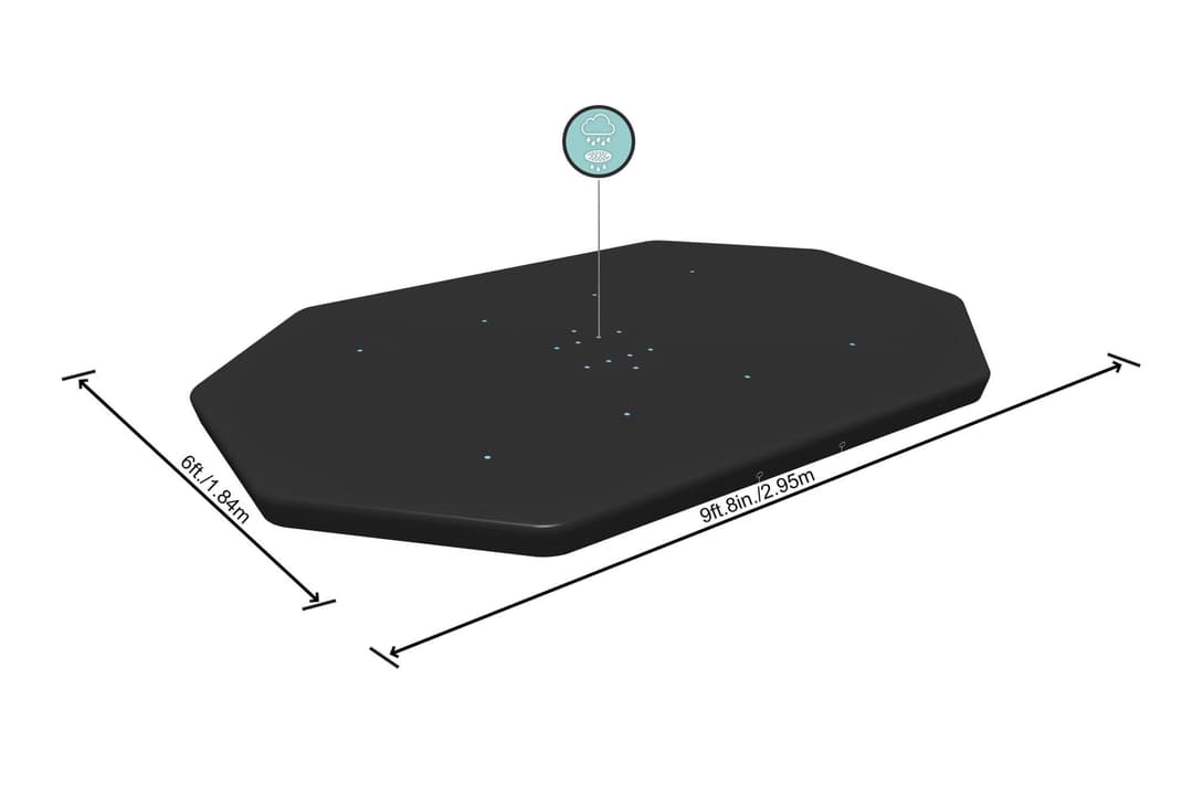 Accessoires Piscine Bâche 4 saisons ovale 305x184cm pour piscine Power Steel 305x200cm Bestway 5