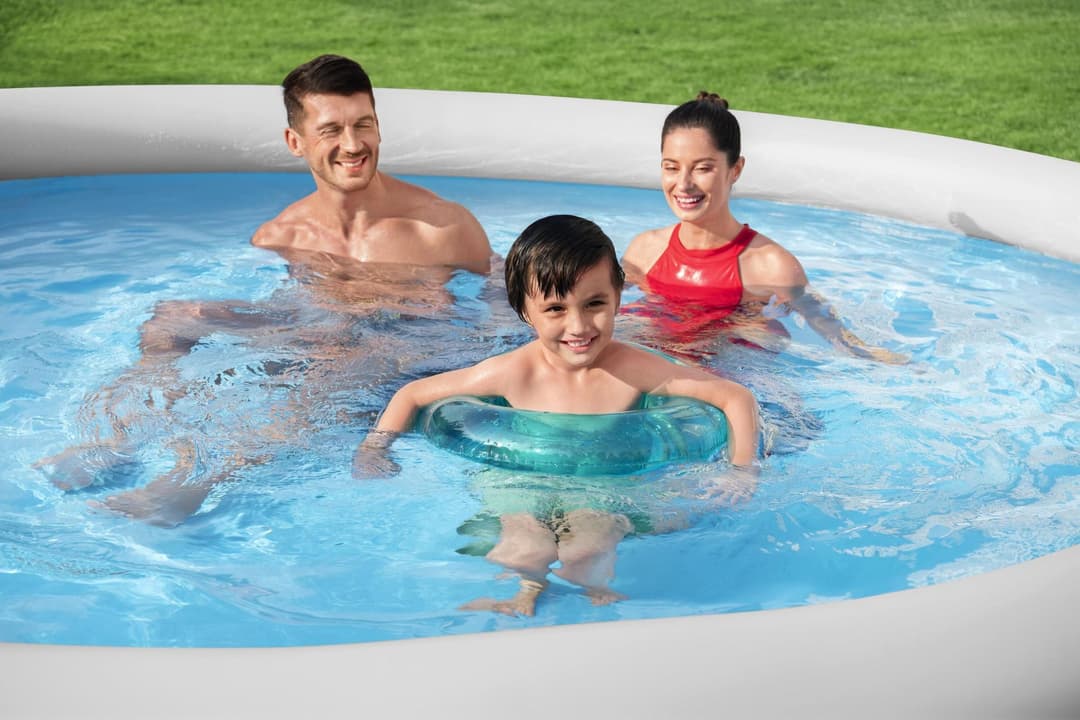 Piscine hors sol Piscine autoportante Fast Set™ ronde rotin gris, 366 x 76 cm avec filtre à cartouche Bestway 5