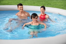 Piscine hors sol Piscine autoportante Fast Set™ ronde rotin gris, 366 x 76 cm avec filtre à cartouche Bestway 5