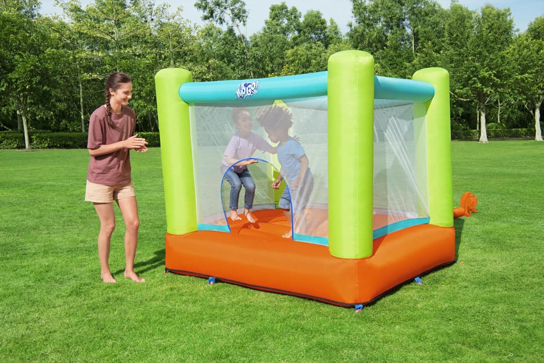Jeux d'extérieur et trampoline Trampoline à air constant Jump and Soar™, 194 x 175 x 170 cm, 113 kg max, parois en maille, souffleur Bestway 5