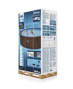 Piscine hors sol Piscine acier hors sol ronde Hydrium 490 x 130 cm effet bois Bestway 8