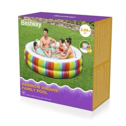 Piscine hors sol Piscine gonflable ronde Rainbow Dreams 206 x 206 x 51 cm Bestway 3