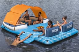 Jeux d'extérieur et trampoline Ile gonflable 6 personnes lac ou rivière Festive Tropical Breeze Bestway 1