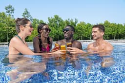 Piscine hors sol Piscine hors sol ovale Power Steel Swim Vista pierres 488x305x107cm Bestway 5