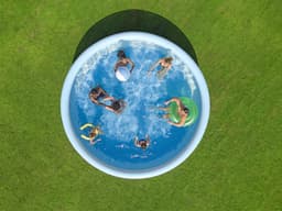 Piscine hors sol Piscine autoportante ronde 457 x 107 cm Fast Set décor géométrique Bestway 6