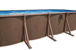Piscine hors sol Piscine acier hors sol ovale Hydrium 730 x 360 x 130 cm effet bois Bestway 7