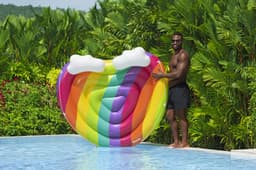 Jeux d'extérieur et trampoline Île gonflable Rainbow Dreams™ 2 personnes, 164 cm, design arc-en-ciel Bestway 4