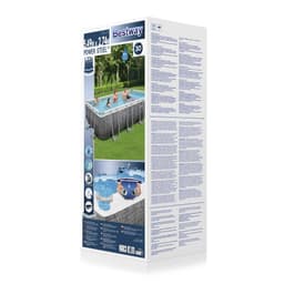 Piscine hors sol Piscine hors sol rectangle Power Steel 549 x 274 x 122 cm rotin gris Bestway 7