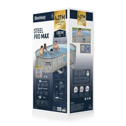 Piscine hors sol Piscine hors sol ovale 427x250x100cm Steel Pro Max Splashview Bestway 6