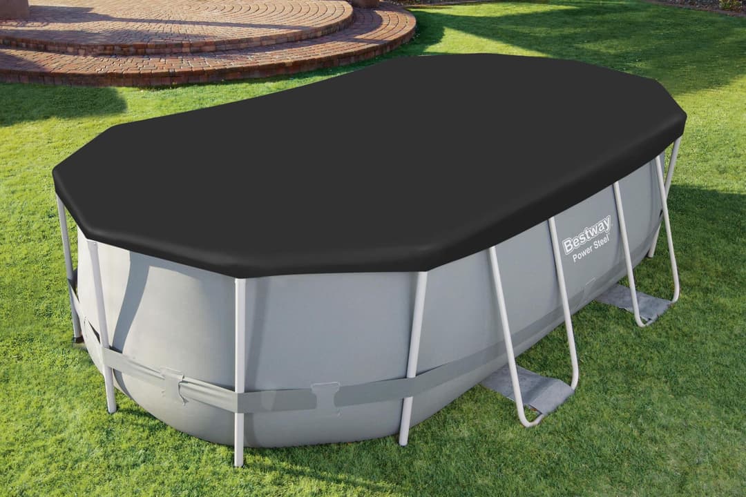 Accessoires Piscine Bâche 4 saisons ovale 418x230cm pour piscine Power Steel  427x250cm Bestway 5