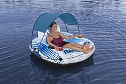 Jeux d'extérieur et trampoline Bouée de rivière avec parasol amovible 123 cm Rapid Rider Bestway 2