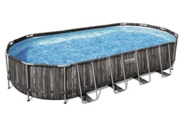 Piscine hors sol Piscine hors sol ovale Power Steel 732 x 366 x 122 cm décor bois Bestway 3