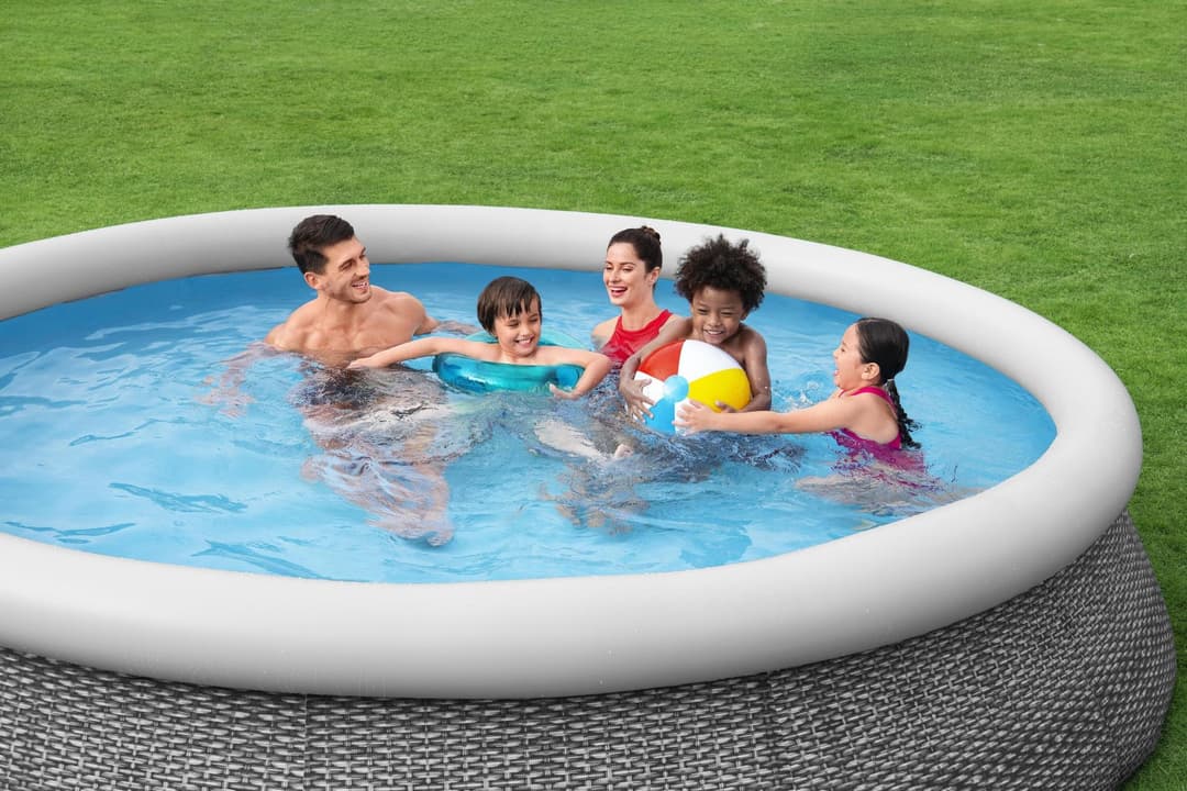Piscine hors sol Piscine autoportante Fast Set™ ronde rotin gris, 366 x 76 cm avec filtre à cartouche Bestway 3