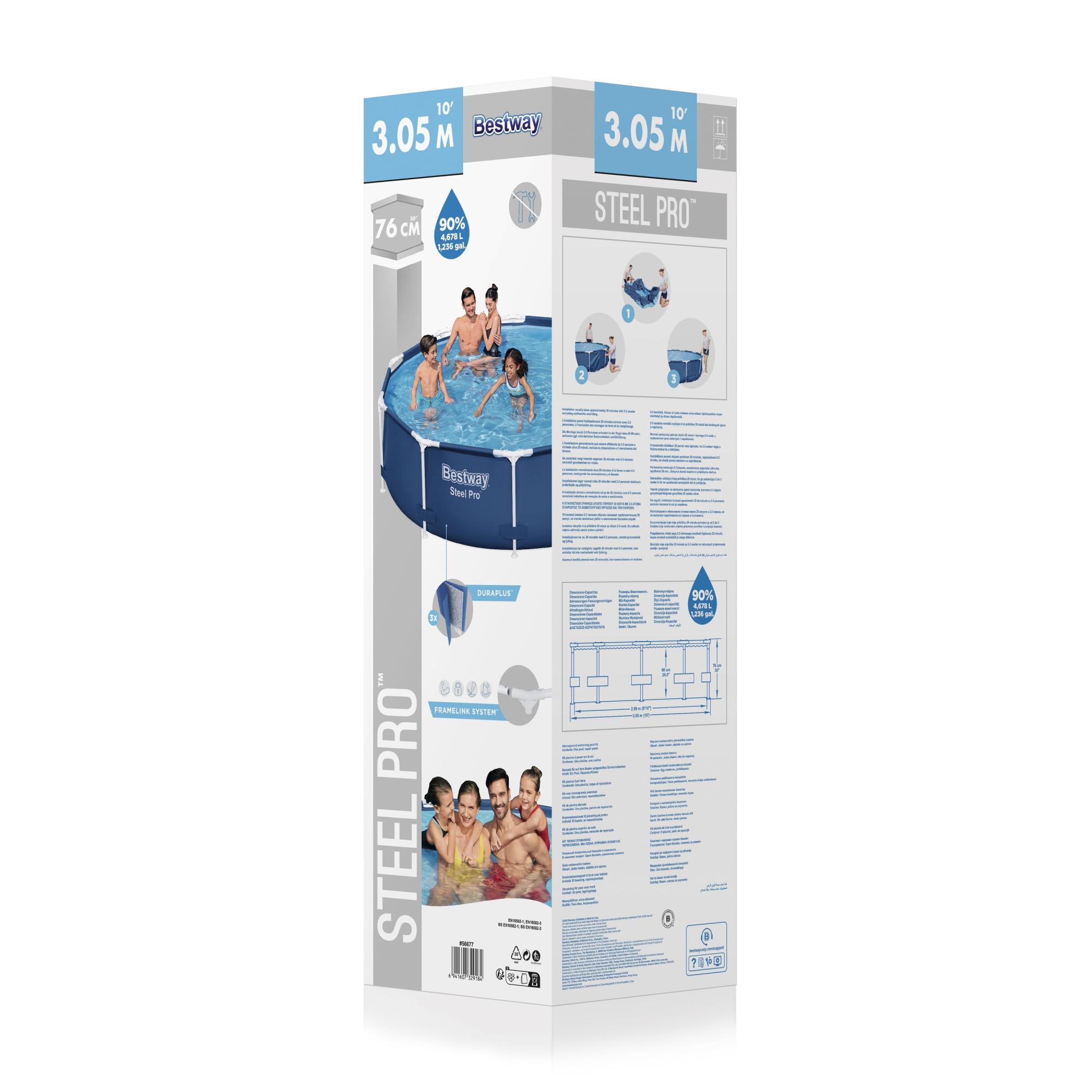 Piscine hors sol Piscine hors sol ronde 305x76 cm Steel Pro Bestway 5