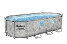 Piscine hors sol Piscine hors sol ovale Power Steel Swim Vista pierres 549x274x122cm Bestway 5