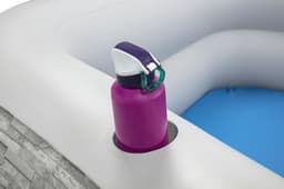 Piscine hors sol Piscine familiale gonflable décor pierre TruPrint™ 2,13 m x 2,06 m x 53 cm avec sièges Bestway 3