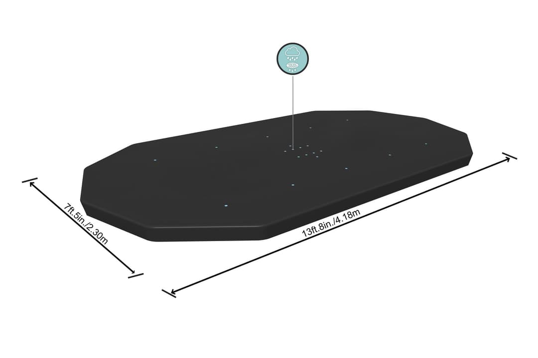 Accessoires Piscine Bâche 4 saisons ovale 418x230cm pour piscine Power Steel  427x250cm Bestway 3