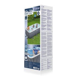 Piscine hors sol Piscine hors sol rectangle Power Steel 412 x 201 x 122 cm décor marbre Bestway 8