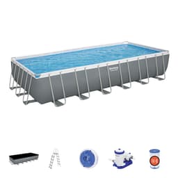Piscine hors sol Piscine hors sol rectangle 732 x 366 x 132 cm Power Steel Bestway 1