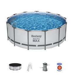 Piscine hors sol Piscine hors sol ronde Steel Pro Max™ 396 x 122 cm avec filtre à cartouche, échelle et bâche Bestway 1