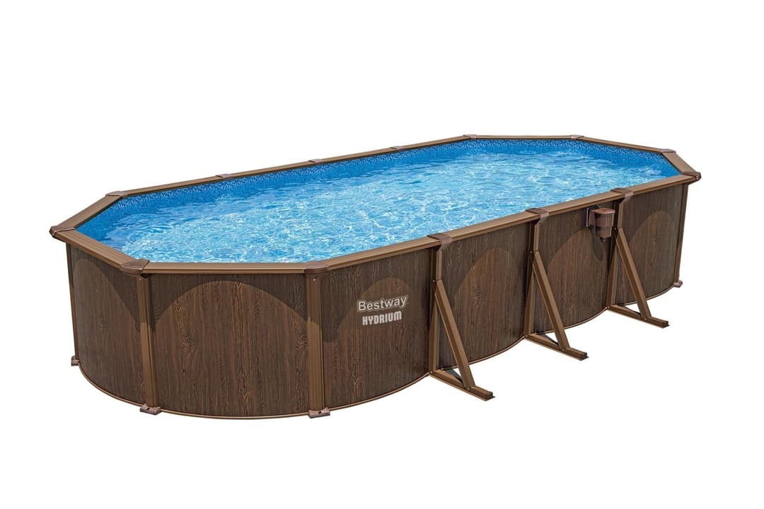 Piscine hors sol Piscine acier hors sol ovale Hydrium 730 x 360 x 130 cm effet bois Bestway 3