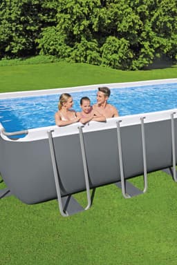Piscine hors sol Piscine hors sol rectangle Power Steel™ 956 x 488 x 132 cm avec filtre à sable, échelle et bâche Bestway 4