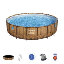 Piscine hors sol Piscine hors sol ronde Power Steel™ Swim Vista motif bois 549 x 122 cm Bestway 9