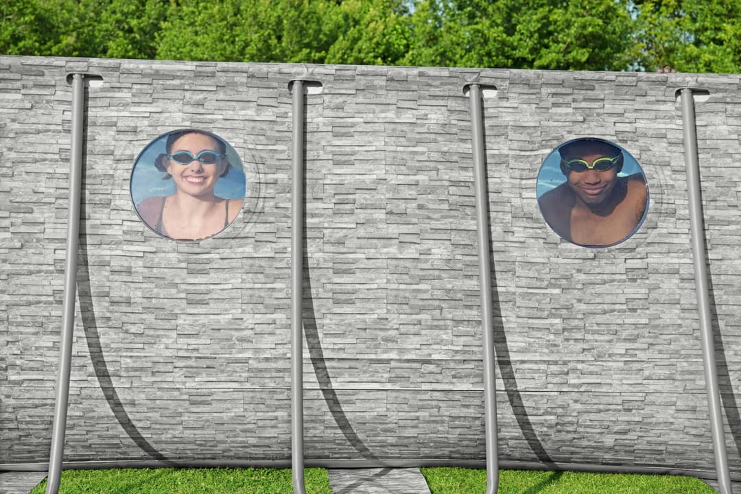 Piscine hors sol Piscine hors sol ovale Power Steel Swim Vista pierres 549x274x122cm Bestway 5