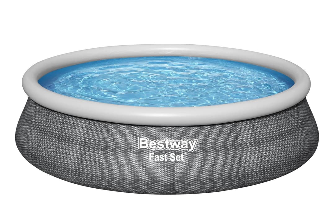 Piscine hors sol Piscine autoportante Fast Set ronde 457x107cm rotin gris - accessoires Bestway 5