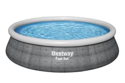 Piscine hors sol Piscine autoportante Fast Set ronde 457x107cm rotin gris - accessoires Bestway 5