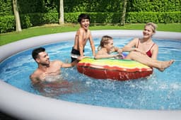 Piscine hors sol Piscine autoportante Fast Set ronde rotin 396x84cm avec filtration Bestway 4
