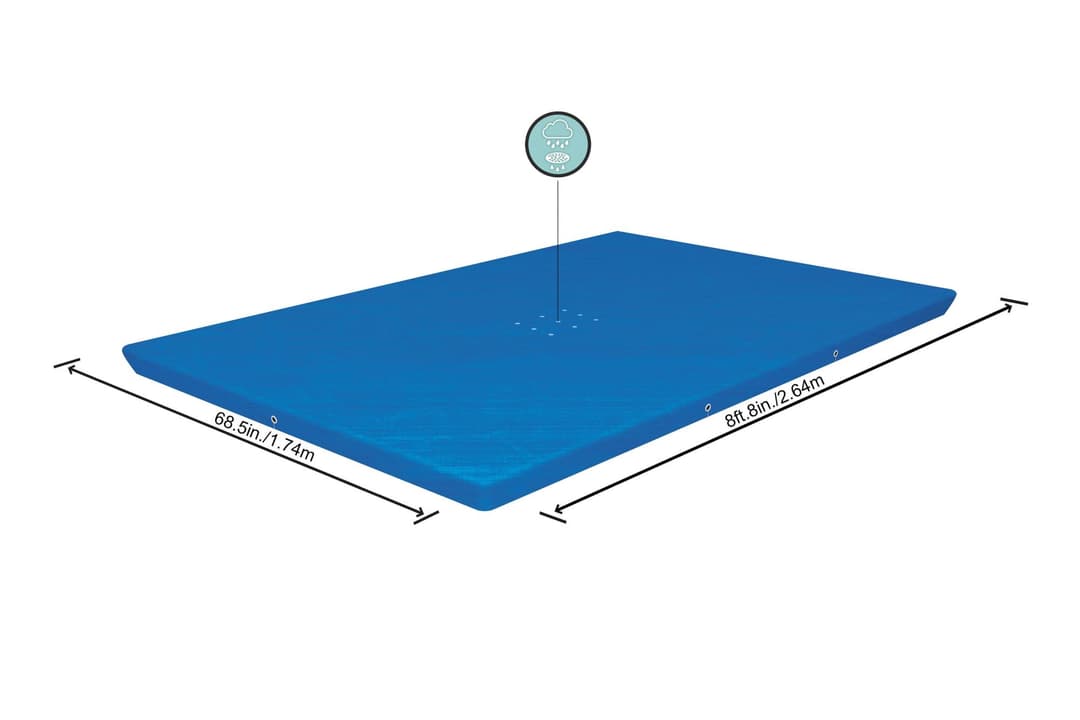 Accessoires Piscine Bâche 4 saisons rectangle 264x174cm pour piscine Steel Pro 259x170cm Bestway 4