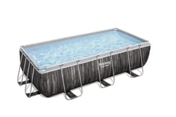 Piscine hors sol Piscine hors sol rectangle Power Steel™ 404 x 201 x 100 cm effet bois avec filtre à sable, échelle Bestway 2