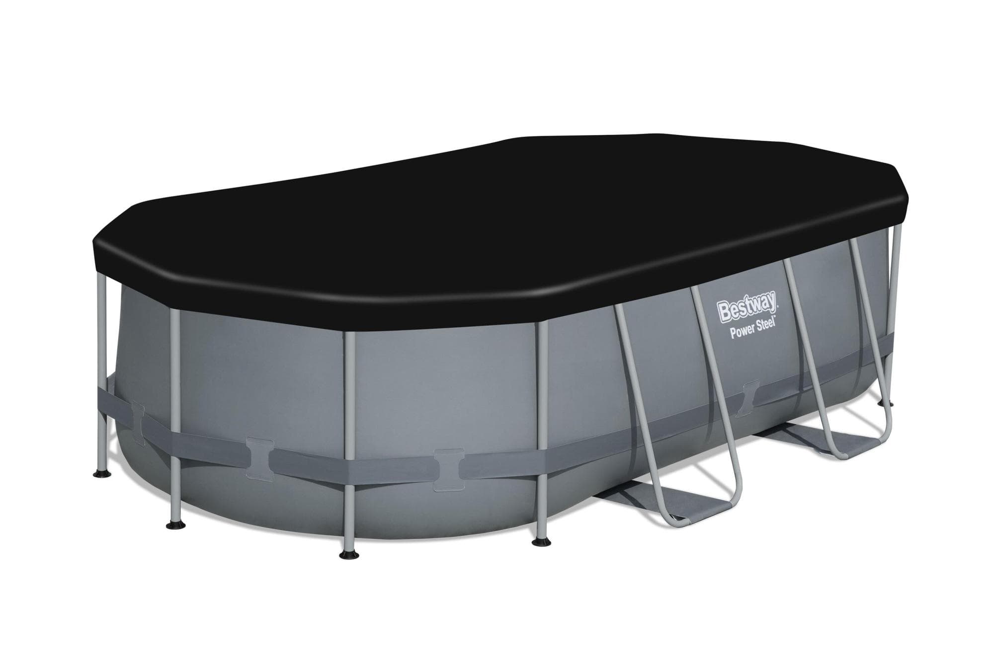 Accessoires Piscine Bâche 4 saisons ovale 418x230cm pour piscine Power Steel  427x250cm Bestway 1