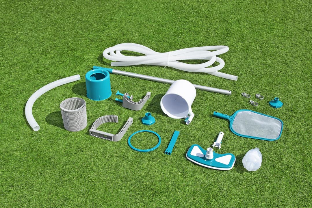 Accessoires Piscine Kit entretien piscine Deluxe avec skimmer, aspirateur et épuisette Bestway 5