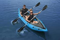 Bateaux, paddle et kayak Kayak gonflable Cove Champion X2 Hydro-Force™ 331 x 88cm, 2 places, 180 kg max, 2 pagaies, 2 ailerons amovibles et une pompe Bestway 3