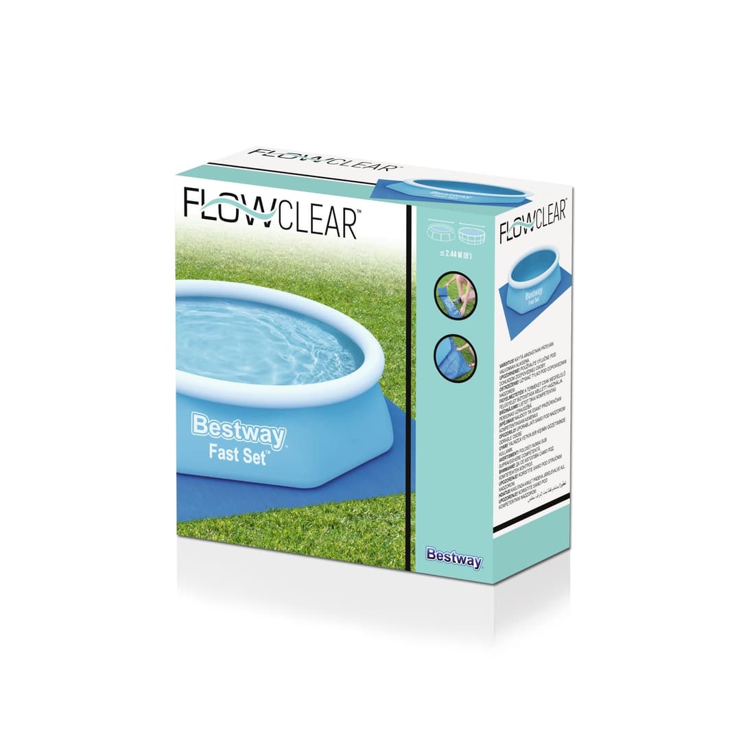 Accessoires Piscine Tapis de sol carré 274x274 cm pour piscine hors sol ronde 244x244 cm Bestway 4