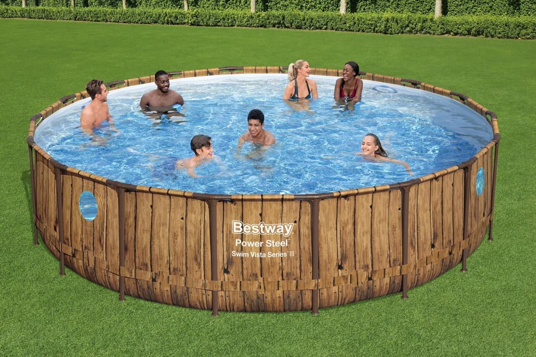 Piscine hors sol Piscine hors sol ronde Power Steel™ Swim Vista motif bois 549 x 122 cm Bestway 5