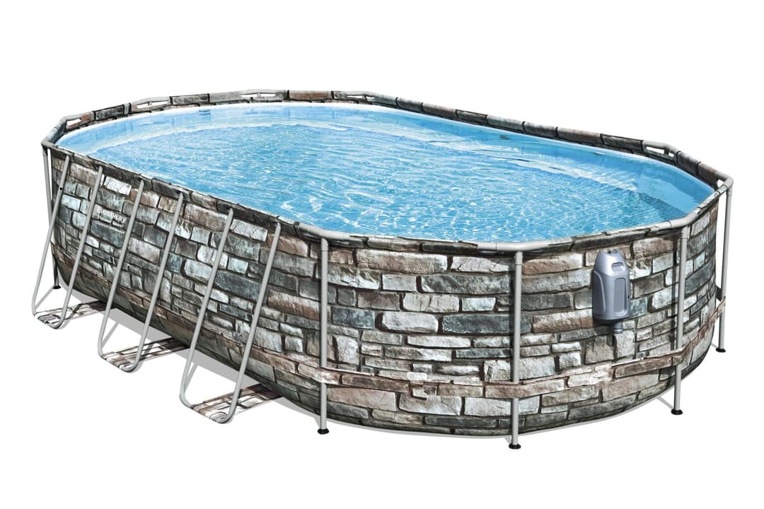 Piscine hors sol Piscine hors sol ovale Power Steel Comfort Jet 610 x 366 x 122 cm Bestway 2