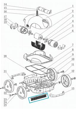 Pièces Détachées Brosse pour robot FALCON+ 58480 Bestway 6