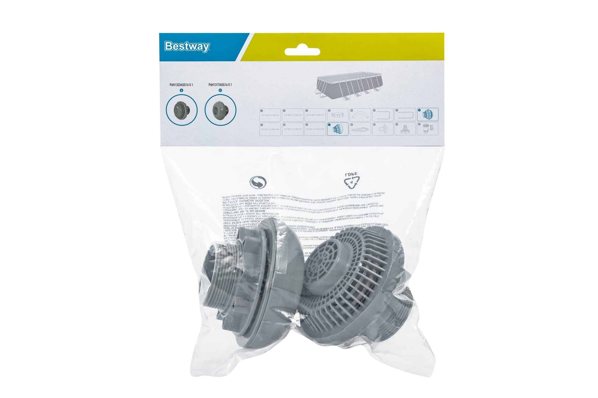 Pièces Détachées Kit pré filtre d’entrée/sortie Ø 38 mm tous types de piscines autoportantes et tubulaires Bestway® Bestway 1