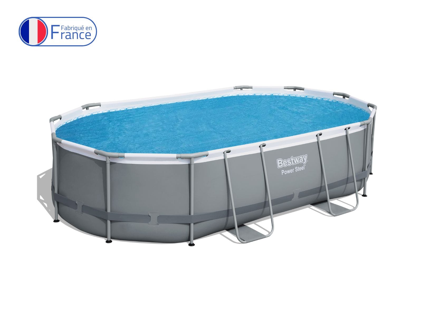 Accessoires piscine et spa Bâche à bulles ovale 410x260cm pour piscine Fast Set 488x305x107cm Bestway 1