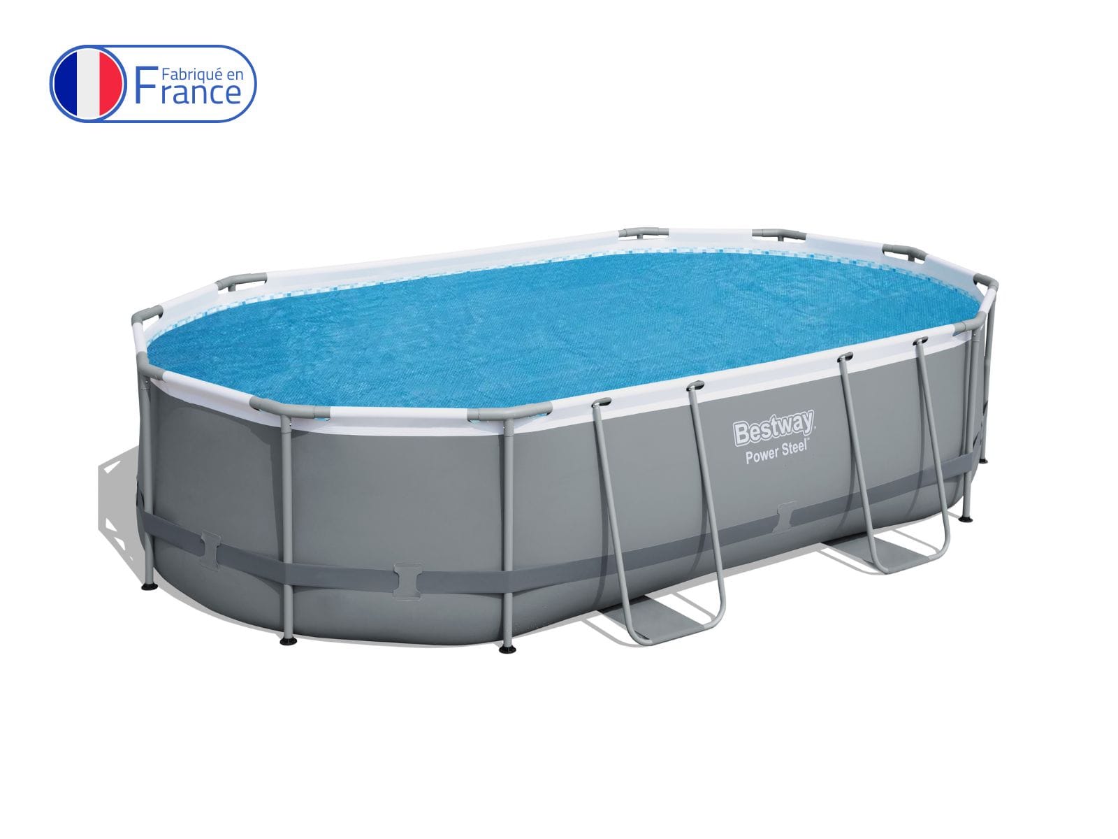 Accessoires Piscine Bâche à bulles ovale 466x280cm pour piscine Power Steel 488x305x107cm  Bestway 1