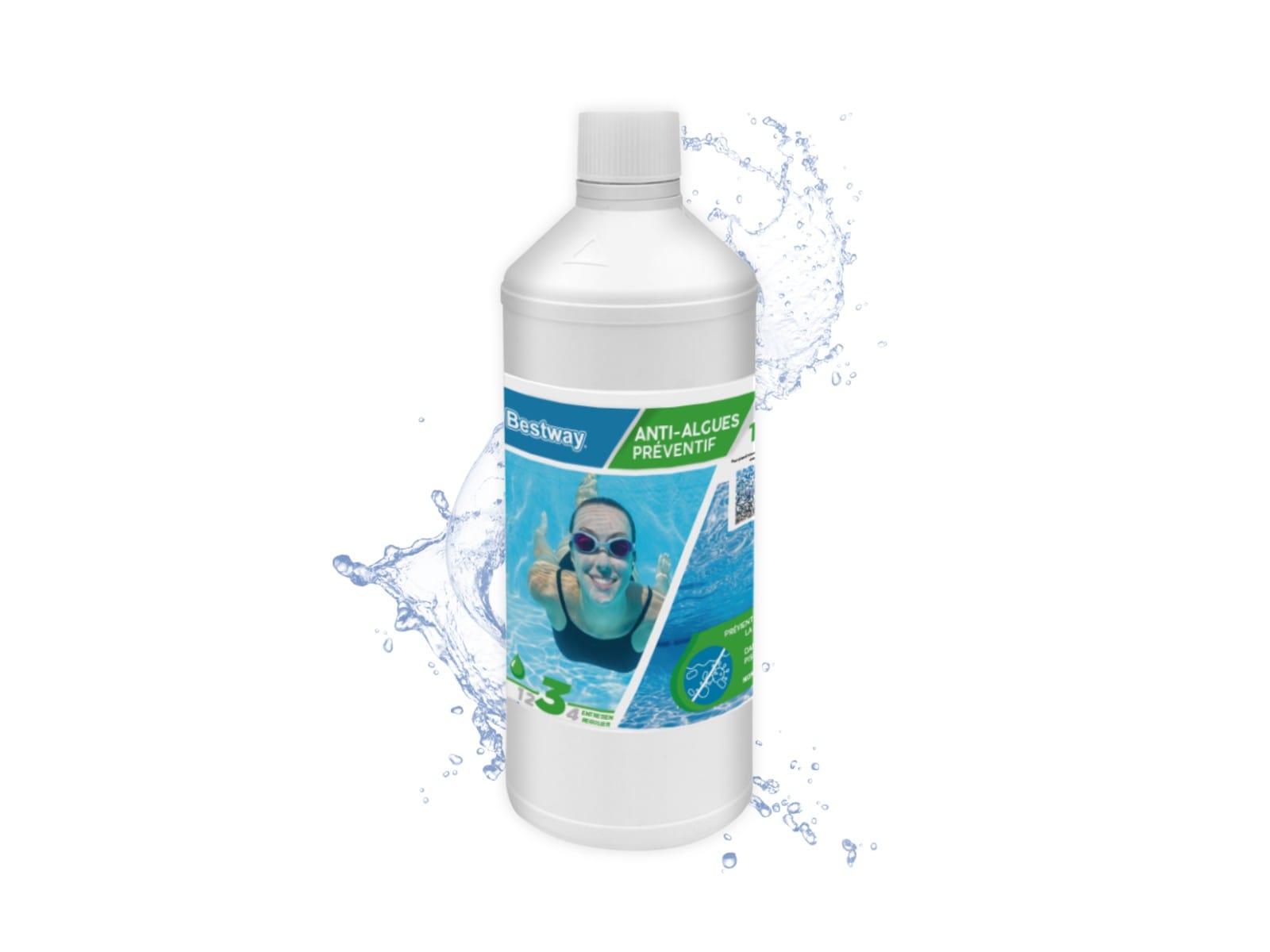 Accessoires Piscine Anti-Algues Preventif 1 Litre Bestway 1