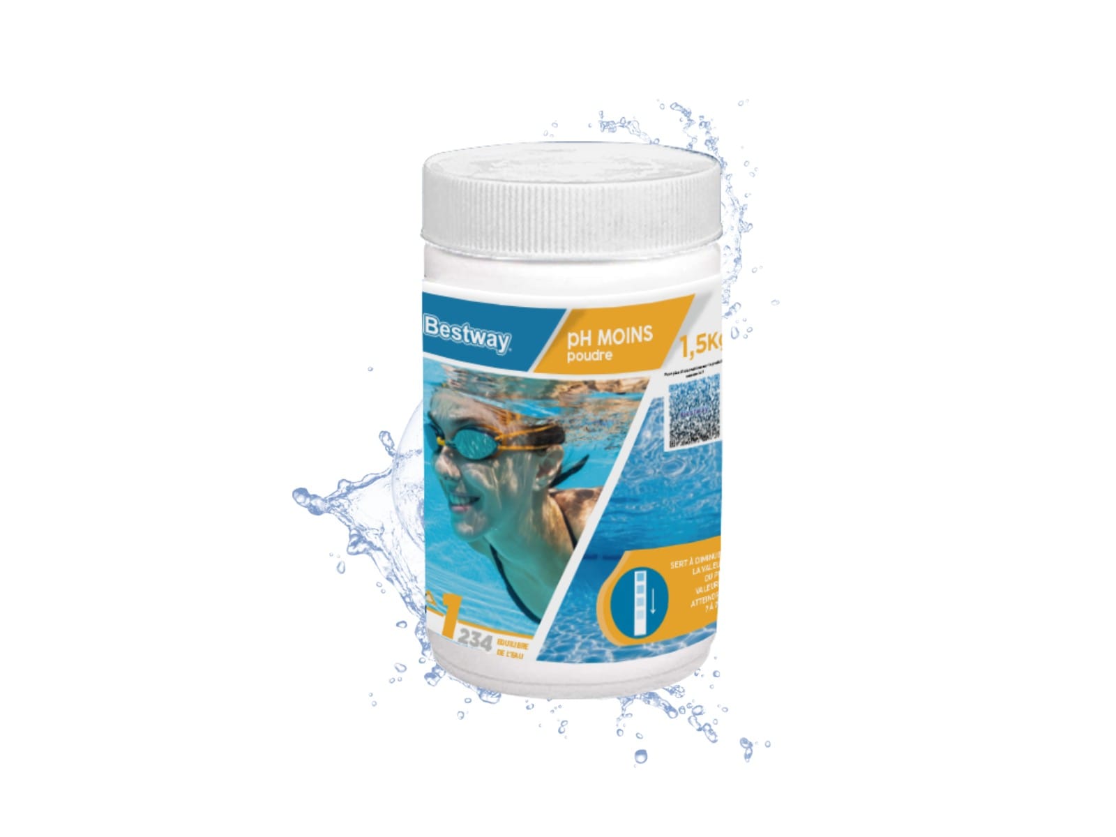 Accessoires Piscine Ph Moins 1,5Kg Poudre Bestway 1