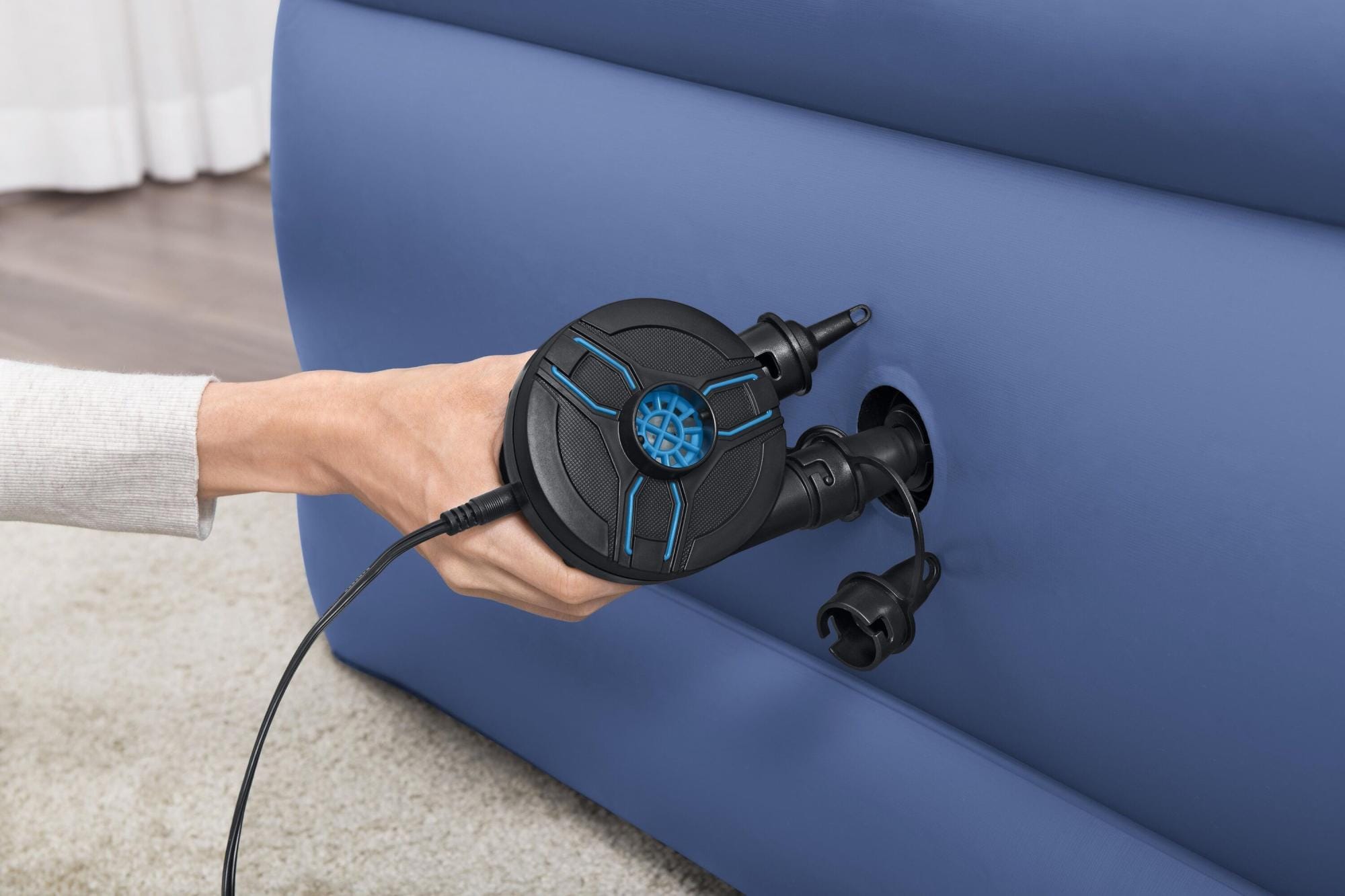 Pompe de gonflage Pompe à air électrique prise 220 V et allume-cigare PowerTouch Bestway 1