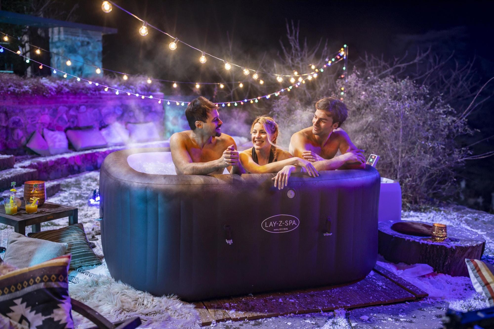 Spa Spa gonflable carré Maldives Hydrojet Pro 5-7 personnes Bestway 1