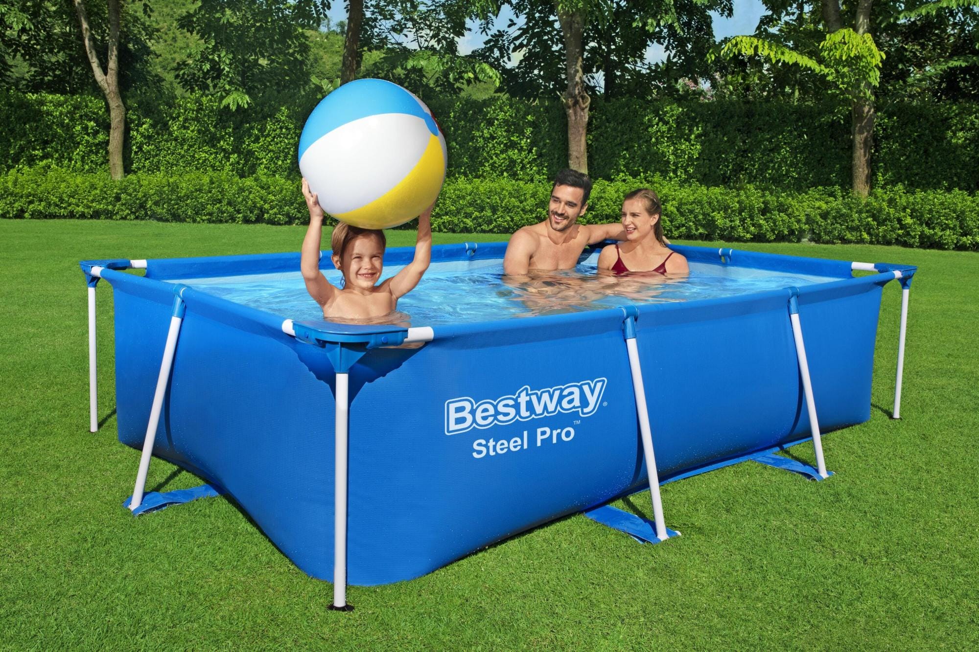 Piscine hors sol Piscine hors sol rectangle Steel Pro 259 x 170 x 61 cm bleu clair Bestway 1